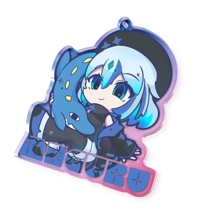 オーロラアクリルキーホルダー - 70 × 70mm