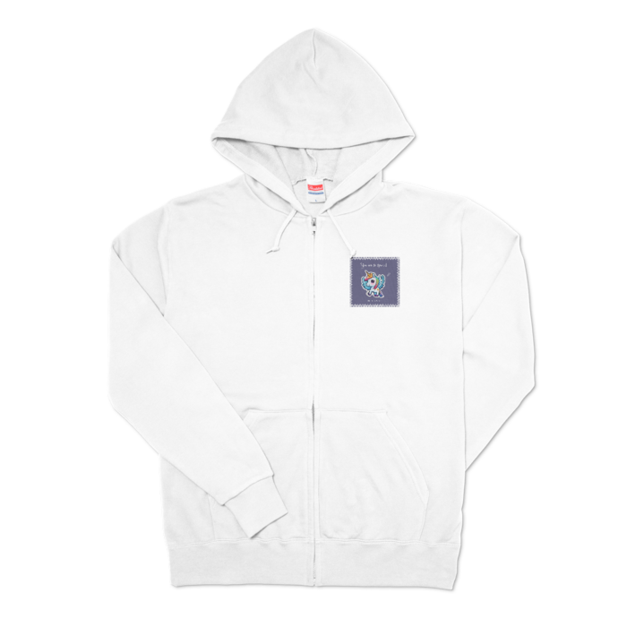 ユニコーン ジップパーカー - L - ホワイト
