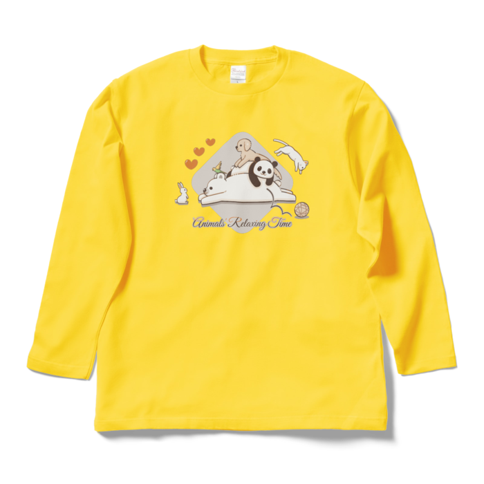 ロングスリーブTシャツ　黄色　L