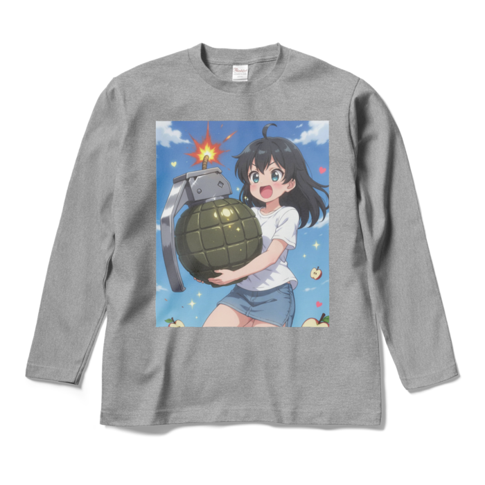 ロングスリーブTシャツ - M - 杢グレー