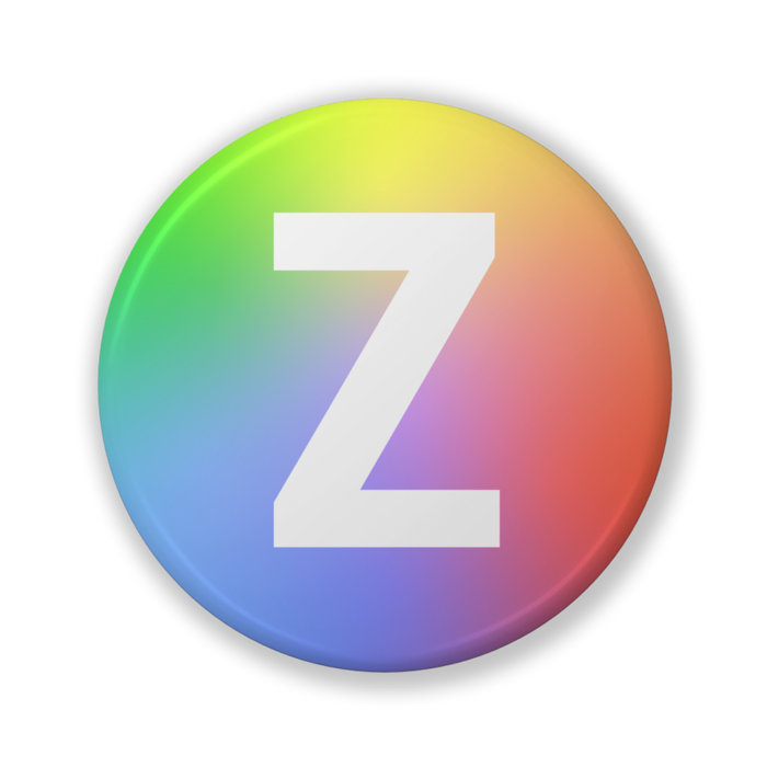 【Z（ゼット）】〈レインボー・グラデーション〉缶バッジ- 32mm