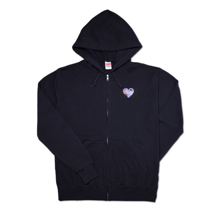 ディヴィネーション　アースアイ＆エンジェルフェイス　ジップパーカー - L - ネイビー