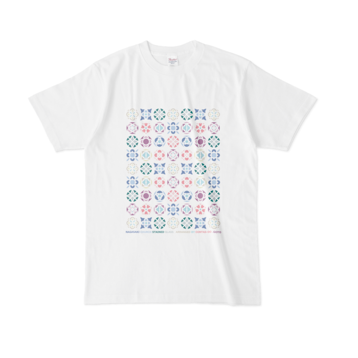 Tシャツ - L - 白【紫陽花】