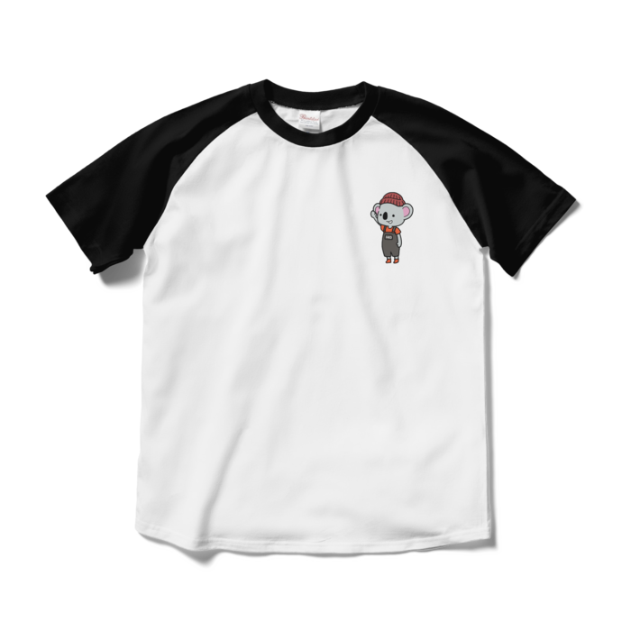 ラグランTシャツ - M - ホワイト×ブラック