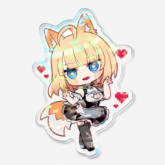 ホログラムアクリルキーホルダー - 70 × 70mm