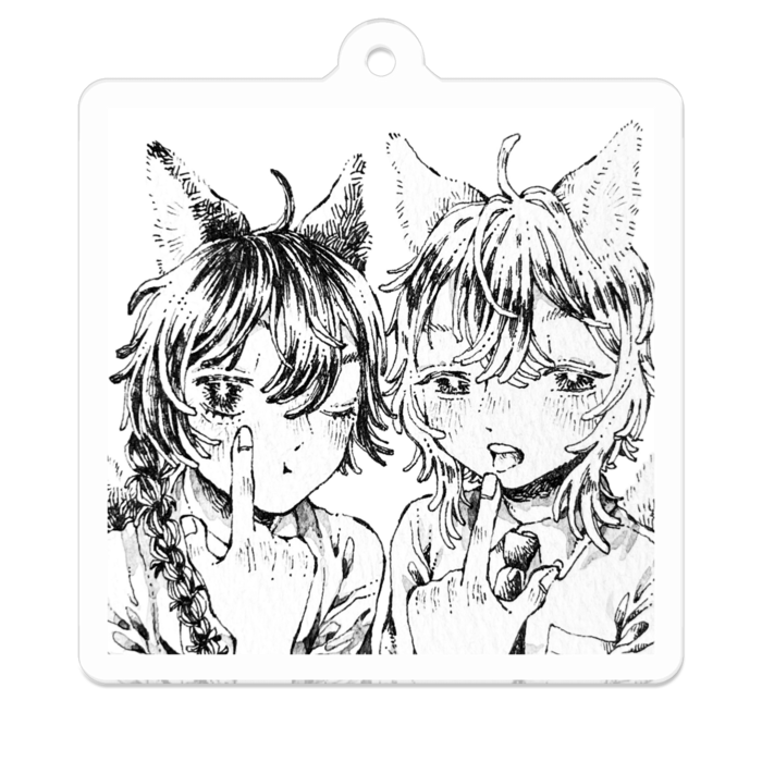 アクリルキーホルダー（コーティング） - 50 x 50 (mm)