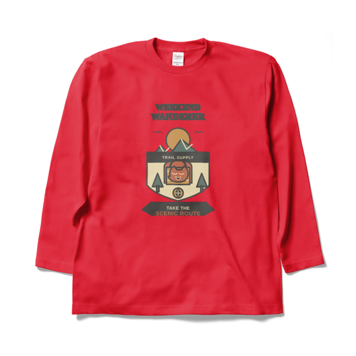 ロングスリーブTシャツ - XL - レッド