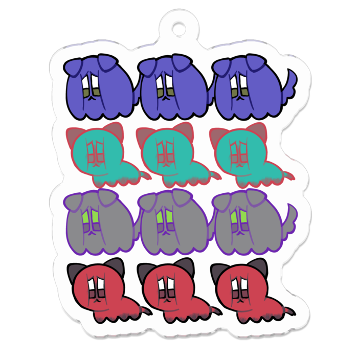 アクリルキーホルダー（コーティング） - 50 x 50 (mm)