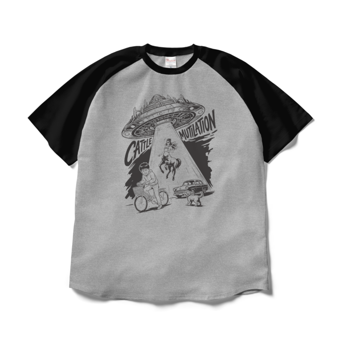 ラグラン灰黒 - XL -