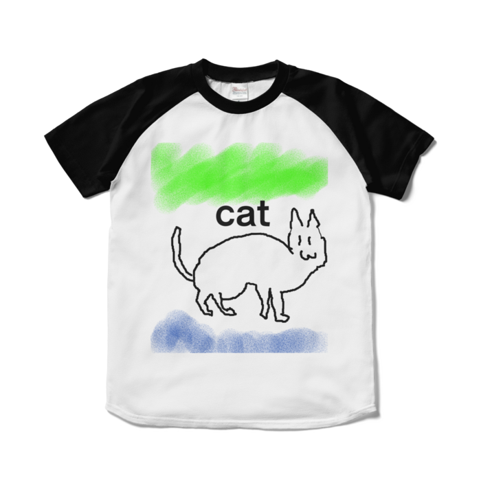 ラグランTシャツ - S - ホワイト×ブラック