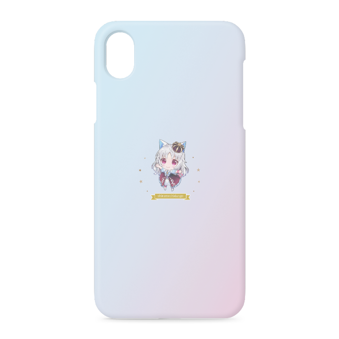 【グラデーション×SDだんごちゃん】iPhoneケース - iPhone XR - 側面あり(1)