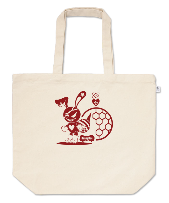 トートバッグ - L - プリント面積中-バーガンディ