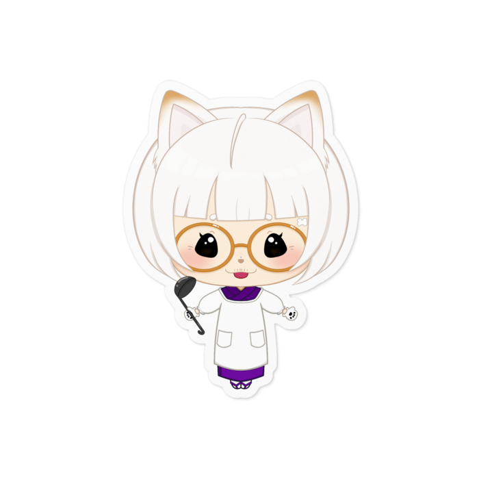 ステッカー（白） - 100 x 100 (mm)