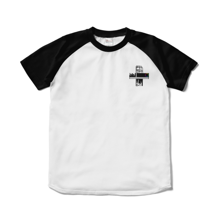 ラグランTシャツ - S - ホワイト×ブラック