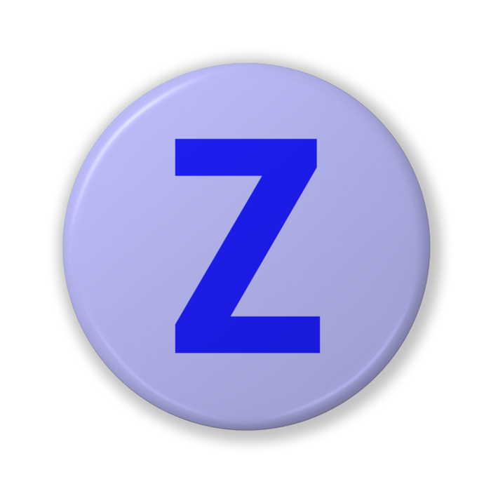 【Z（ゼット）】〈ブルー〉缶バッジ- 32mm