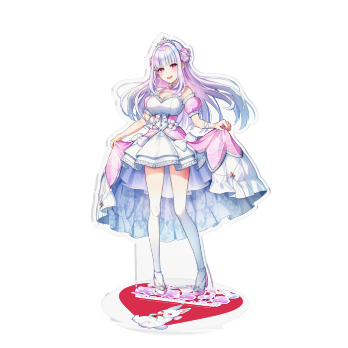 アクリルフィギュア - 160x160mm（台座のハートがレッド）