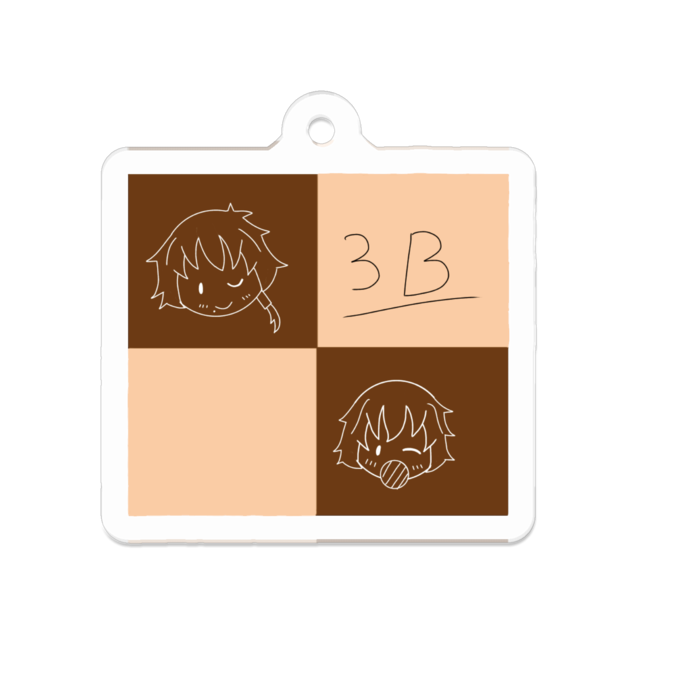 アクリルキーホルダー - 50 x 50 (mm)