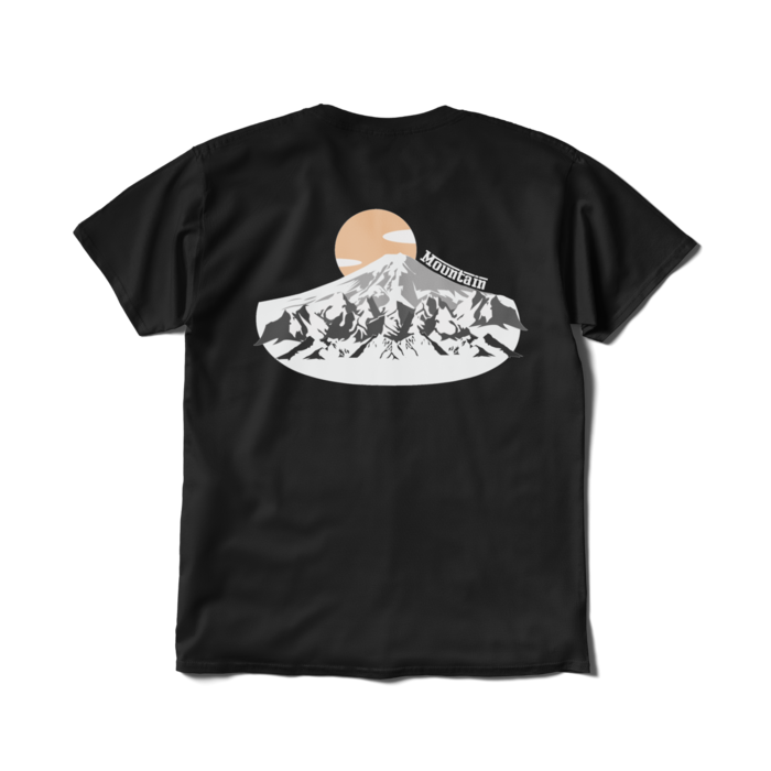 Tシャツ（山） - L - ブラック