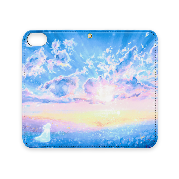 手帳型iPhoneケース(ベルトなし) - iPhone 8 / 7 / SE2 - ストラップ穴 あり