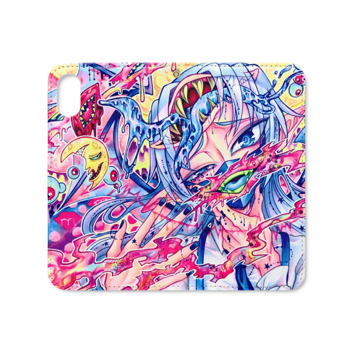 手帳型iPhoneケース(ベルトなし) - iPhone XS / X - ストラップ穴 あり