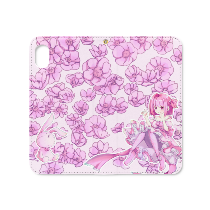 手帳型iPhoneケース(ベルトなし) - iPhone XR - ストラップ穴 あり