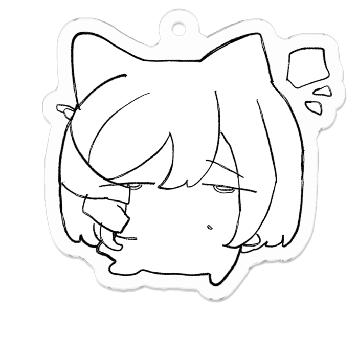 【きょむ】アクリルキーホルダー - 50 x 50 (mm)