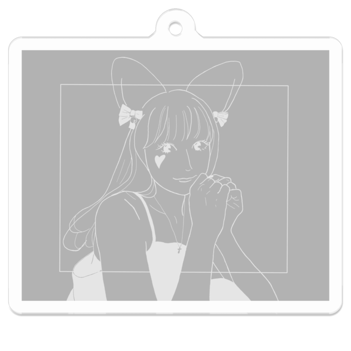アクリルキーホルダー - 50 x 50 (mm)