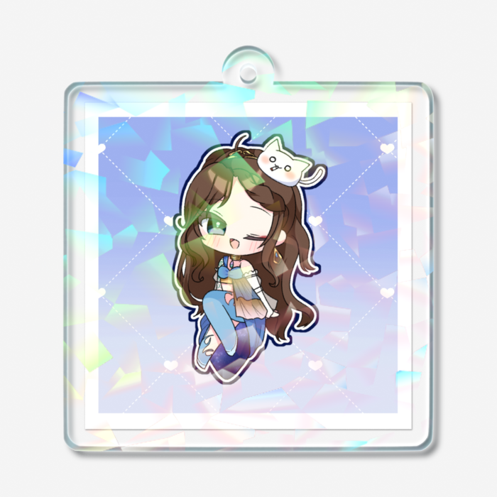 ホログラムアクリルキーホルダー - 50 × 50mm