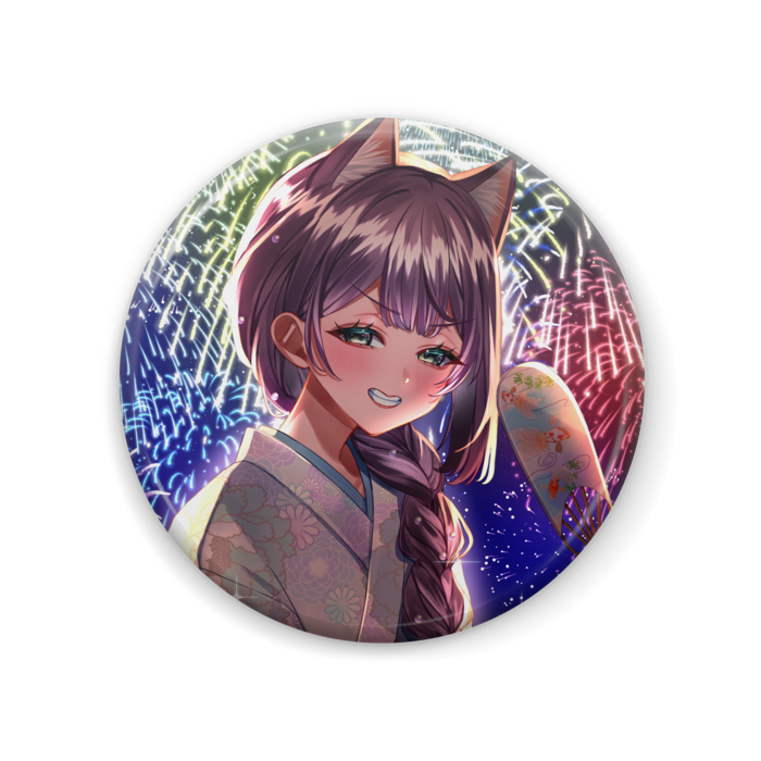 HICAT夏コラボ記念(花火)スチール缶バッジ - 57mm(2)