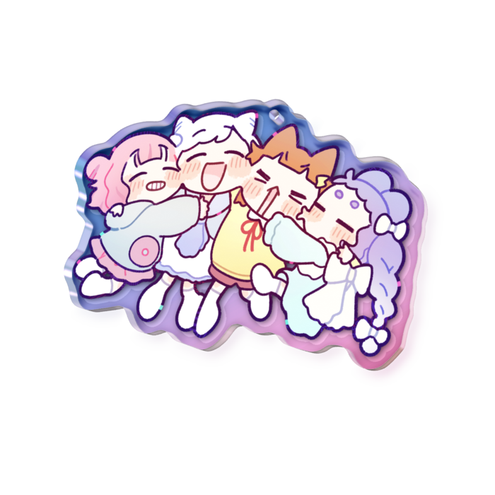 オーロラアクリルキーホルダー - 70 × 70mm