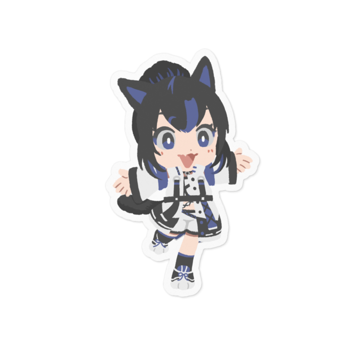 猫屋敷青音ステッカー - 100 x 100 (mm)