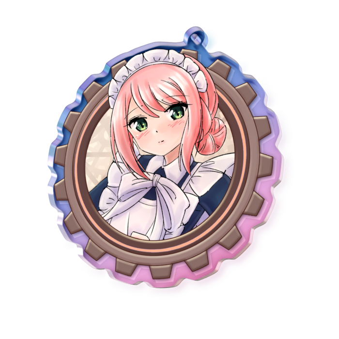 オーロラアクリルキーホルダー - 70 × 70mm