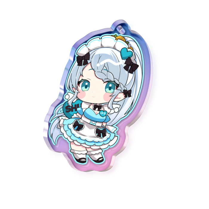 オーロラアクリルキーホルダー - 50 × 50mm