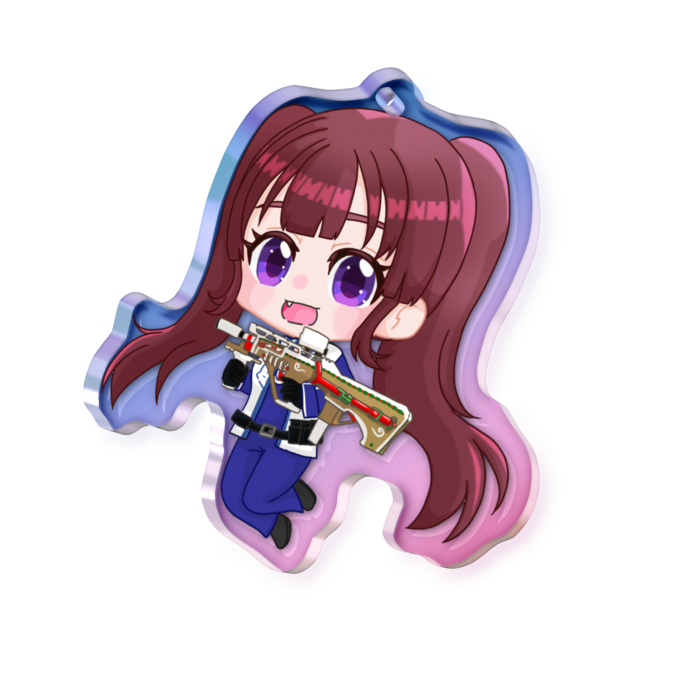 オーロラアクリルキーホルダー - 50 × 50mm