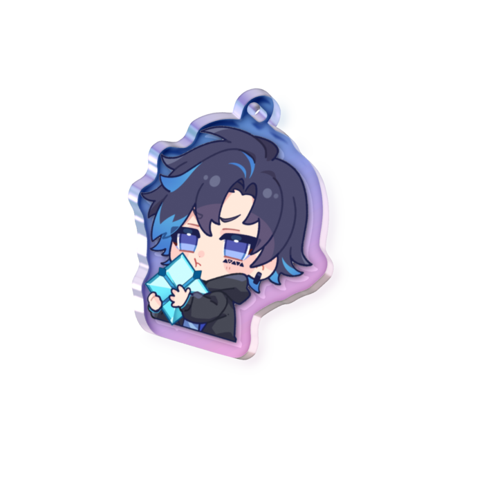 オーロラアクリルキーホルダー - 50 × 50mm