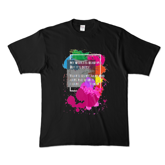 カラーTシャツ - XL - ブラック (濃色)