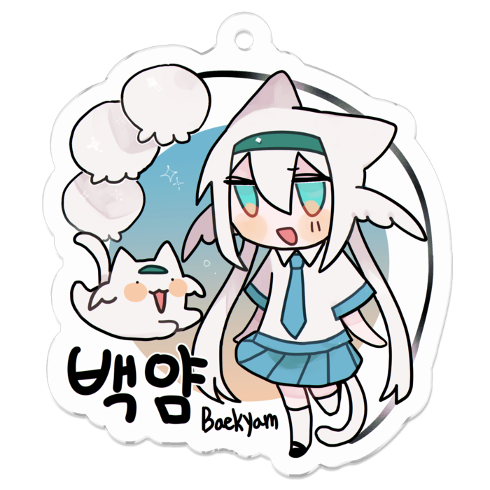 アクリルキーホルダー（コーティング） - 50 x 50 (mm)