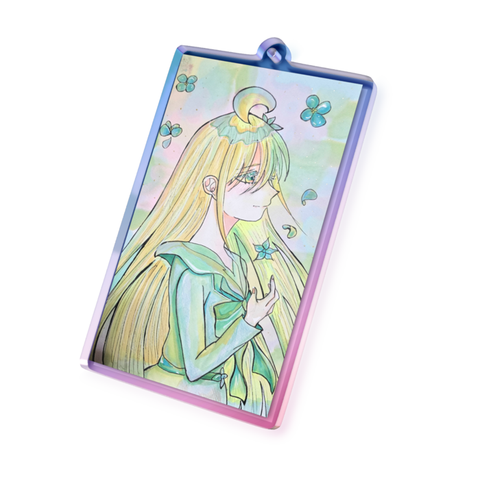 オーロラアクリルキーホルダー - 70 × 70mm