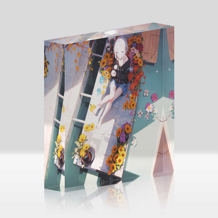 アクリルブロック（クリア） - 100x100mm