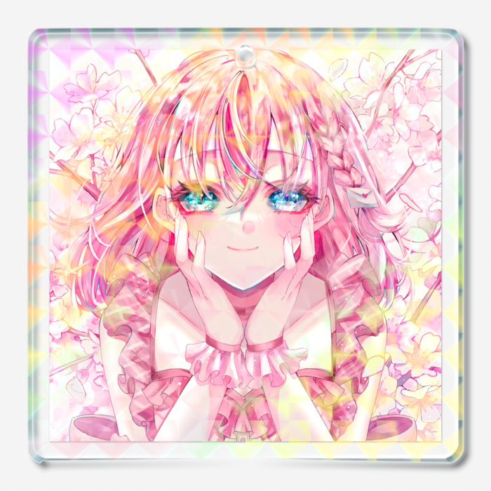 ホログラムアクリルキーホルダー - 50 × 50mm
