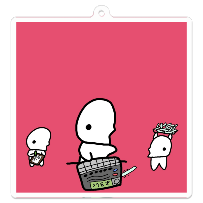 6.ラベルシール機でシールの印刷 - アクリルキーホルダー - 70 x 70 (mm)