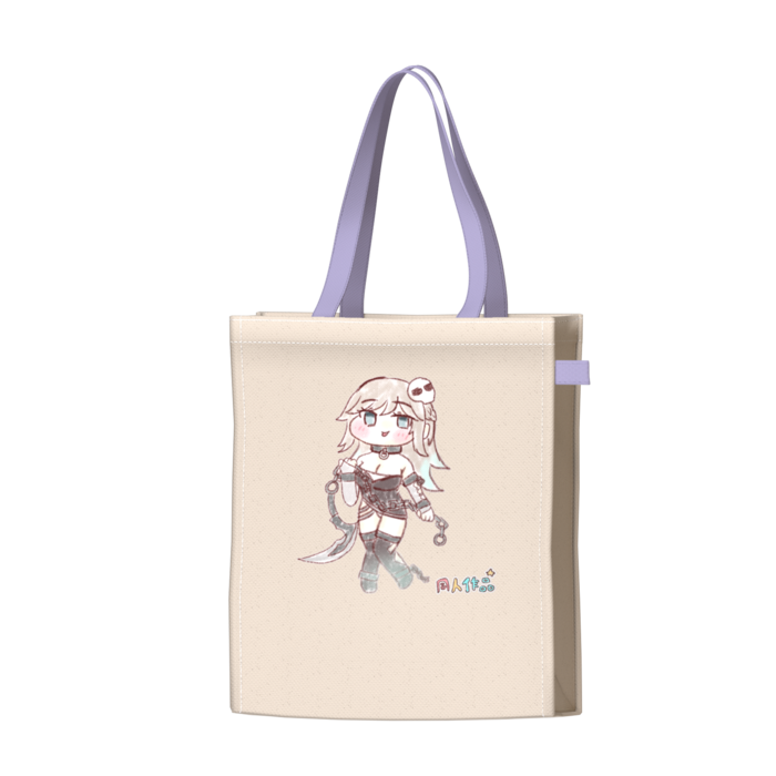 ツートンカラーバッグ - パープル - W34 × H41 × D14cm