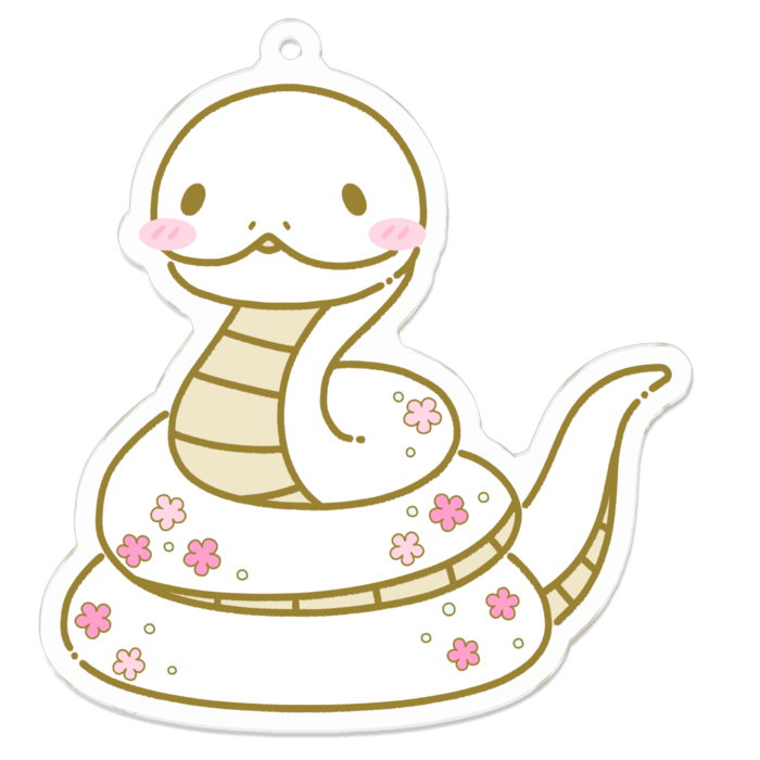 アクリルキーホルダー - 70 x 70 (mm)①白