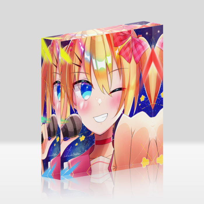 アクリルブロック - 100x100mm（ホワイト）