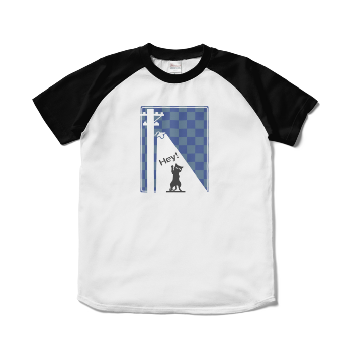 ラグランTシャツ - S - ホワイト×ブラック
