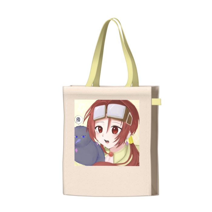 ツートンカラーバッグ - イエロー - W34 × H41 × D14cm