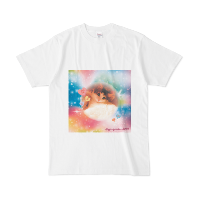 Tシャツ - L - 正面　(中心もも)　-ユニコーン01