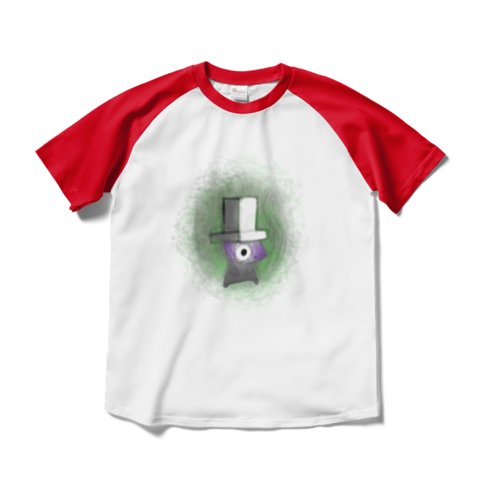 ラグランTシャツ - M - ホワイト×レッド