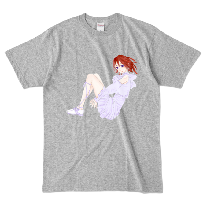 カラーTシャツ - L - 杢グレー （濃色）