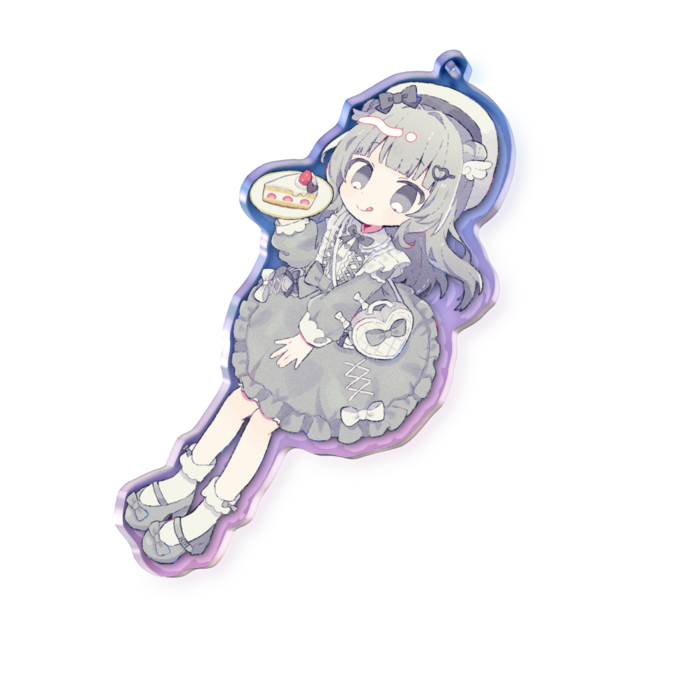 オーロラアクリルキーホルダー - 100 × 100mm